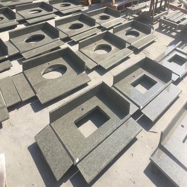 Chengde green granite vanity top slab(4)