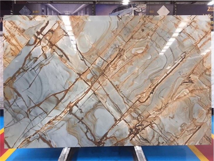 Polished Blue Roma Marble Slab