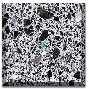 بلاط أبيض وأسود Terrazzo