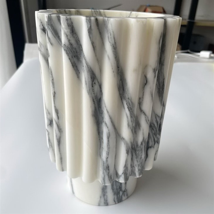 Carrara White Marble Vase